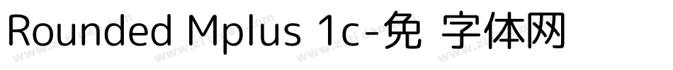 Rounded Mplus 1c字体转换